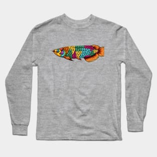 arowana fish colorful Long Sleeve T-Shirt